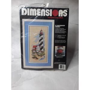 Dimensions Stamped Cross Stitch Kit A Lighthouse Dream 3145 Vintage 1994